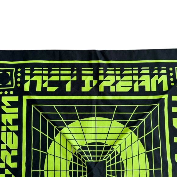 NCT Dream 2023 Tour Dream Show 2 Bandana Official Merch Black Green Futuristic - Picture 4 of 5